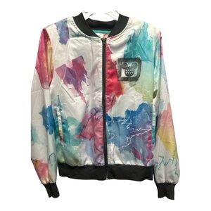 Disney Vibrant Color Bomber Jacket EUC